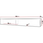 Έπιπλο τηλεόρασης  Lowboard D 180-Καφέ
