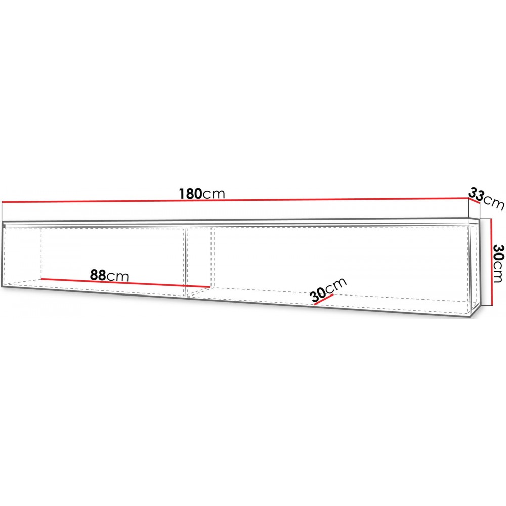 Έπιπλο τηλεόρασης  Lowboard D 180-Δρυς