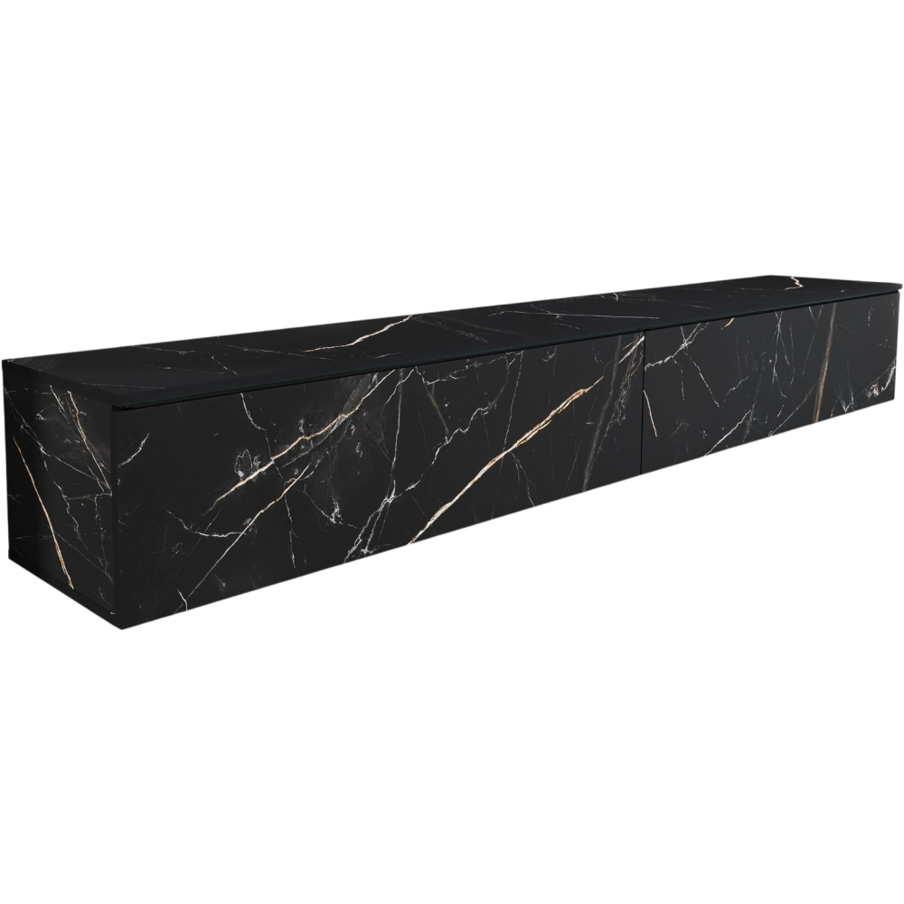 Έπιπλο τηλεόρασης  Lowboard D 180-Μαύρο - Χρυσό