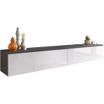 Έπιπλο τηλεόρασης  Lowboard D 180-Λευκό - Ανθρακί