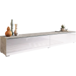 Έπιπλο τηλεόρασης  Lowboard D 180-Γκρι - Λευκό