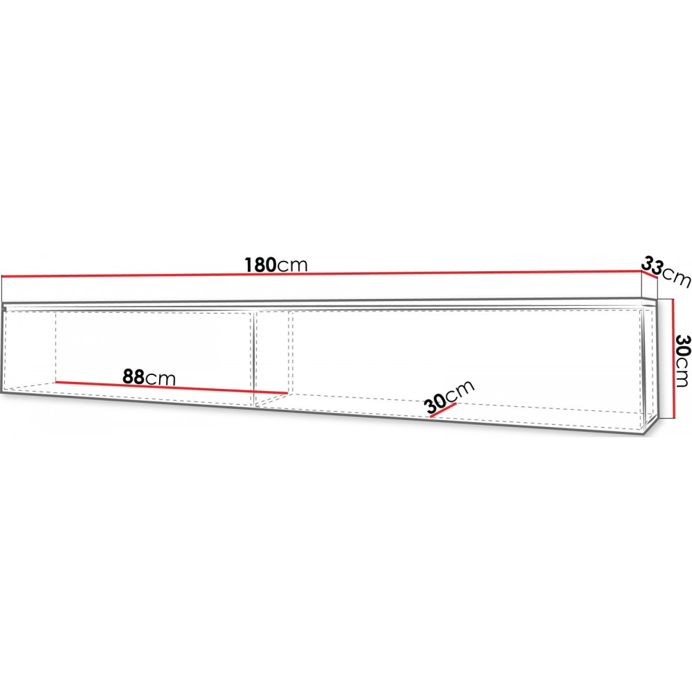 Έπιπλο τηλεόρασης  Lowboard D 180-Μέντα