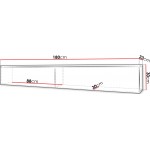 Έπιπλο τηλεόρασης  Lowboard D 180-Μέντα