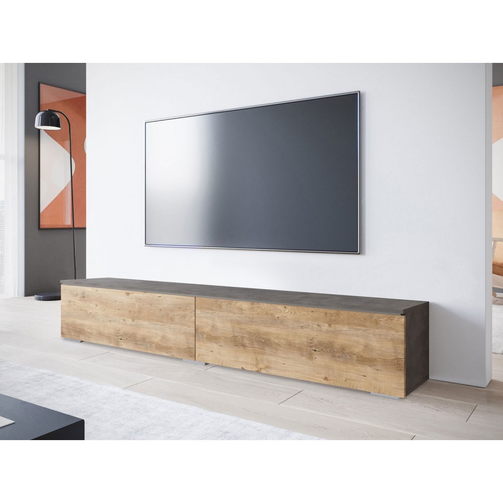 Έπιπλο τηλεόρασης  Lowboard D 180-Φυσικό - Ανθρακί