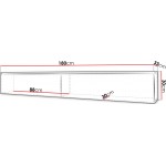 Έπιπλο τηλεόρασης  Lowboard D 180-Φυσικό Ανοιχτό