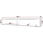 Έπιπλο τηλεόρασης  Lowboard D 180-Γκρι Ματ