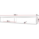 Έπιπλο τηλεόρασης  Lowboard D 180-Cashmere