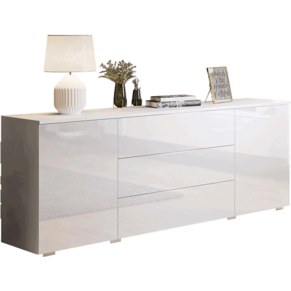 Μπουφές Paris 150-Λευκό Γυαλιστερό