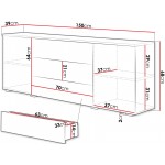 Μπουφές Paris 150-Λευκό Γυαλιστερό