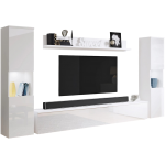 Σύνθετο σαλονιού Paris Xl-Λευκό Γυαλιστερό