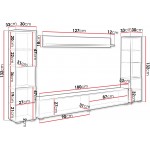 Σύνθετο σαλονιού Paris Xl-Λευκό Γυαλιστερό