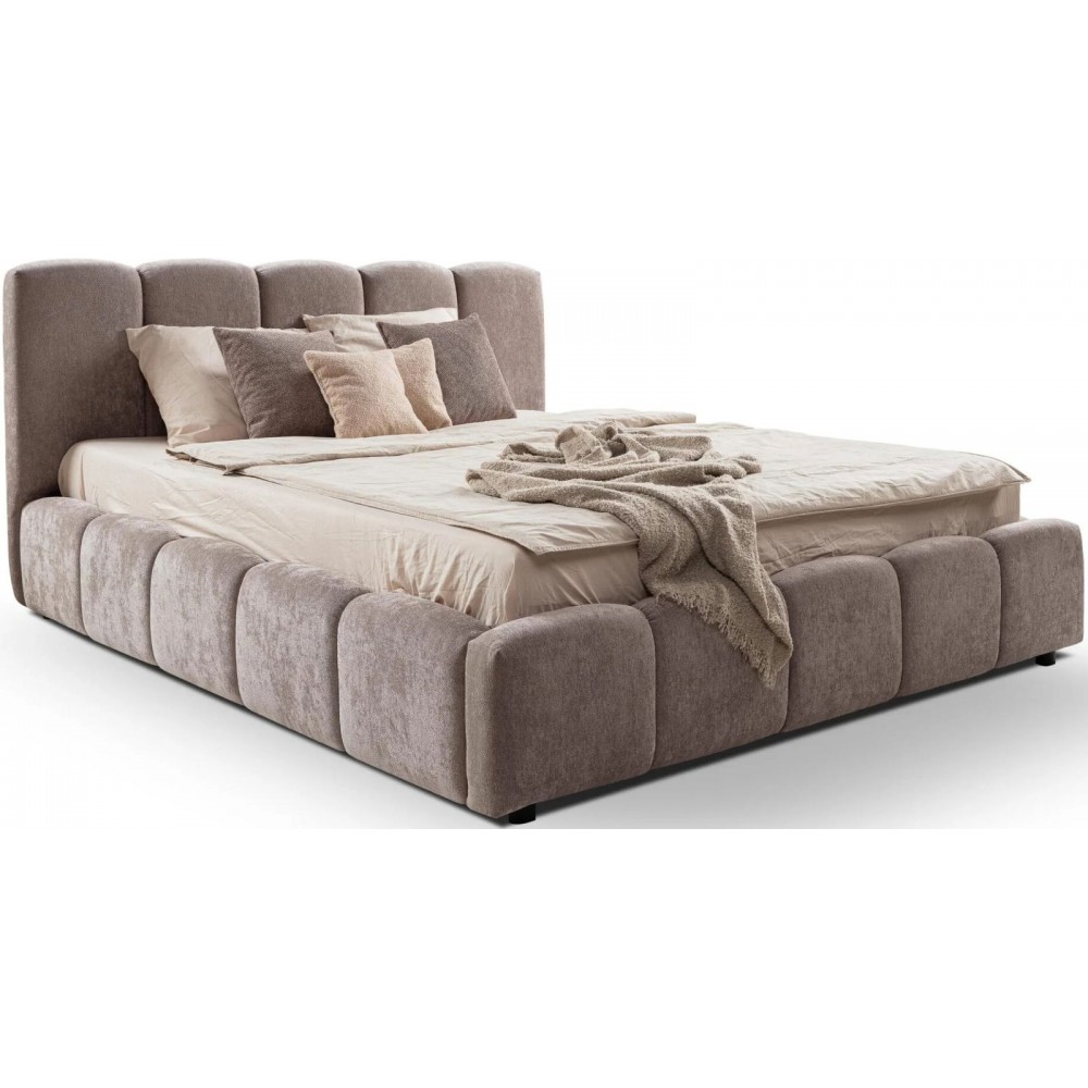 Επενδυμένο κρεβάτι  Poni-160 x 200-Μόκα