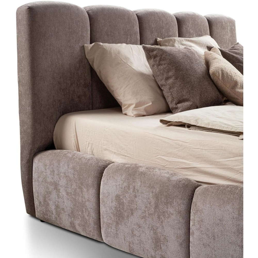 Επενδυμένο κρεβάτι  Poni-160 x 200-Μόκα