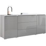 Μπουφές Vera-Λευκό-Γκρι Γυαλιστερό 150x40x66