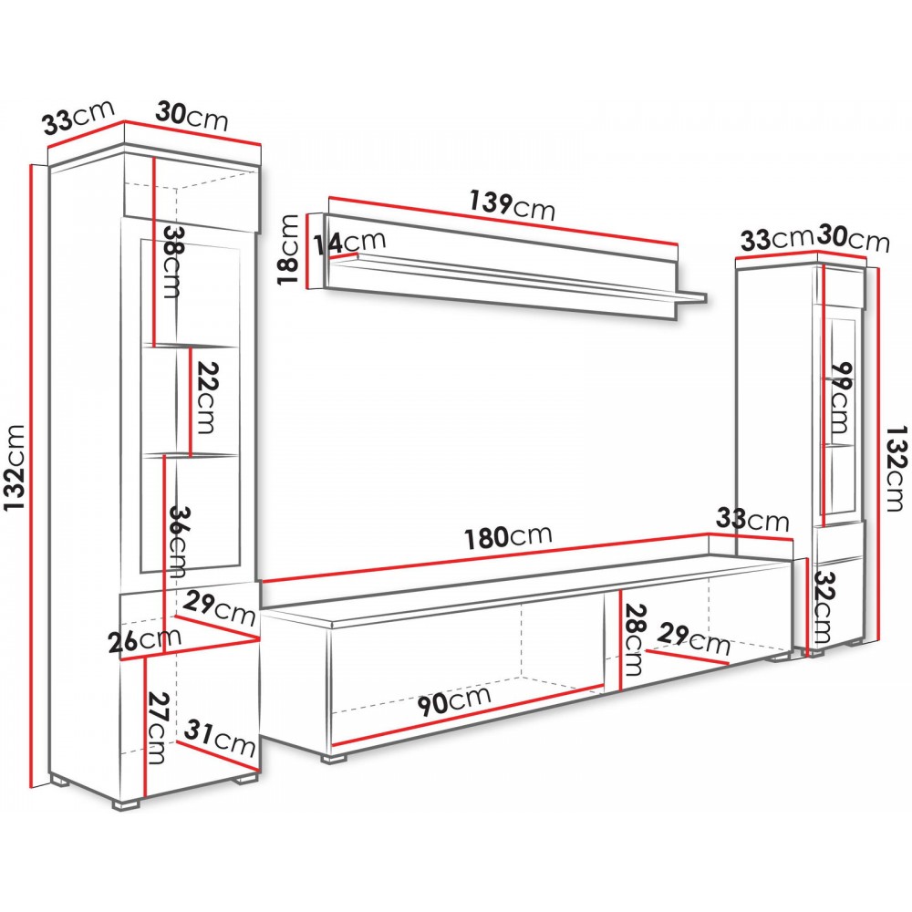 Σύνθετο σαλονιού Vera II-Cashmere
