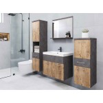 Σετ μπάνιου Alba-Ανθρακί - Φυσικό