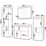 Σετ μπάνιου Alba-Ανθρακί - Φυσικό