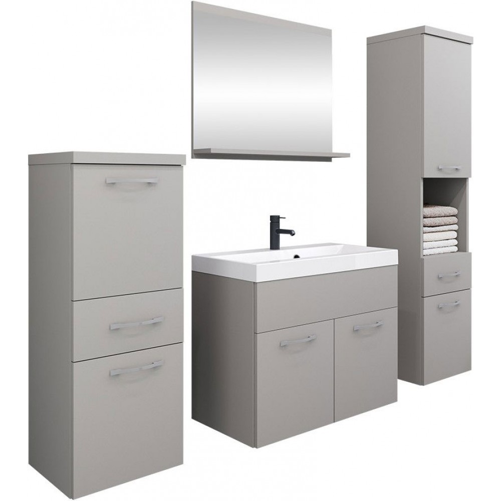 Σετ μπάνιου Alba-Γκρι Ματ