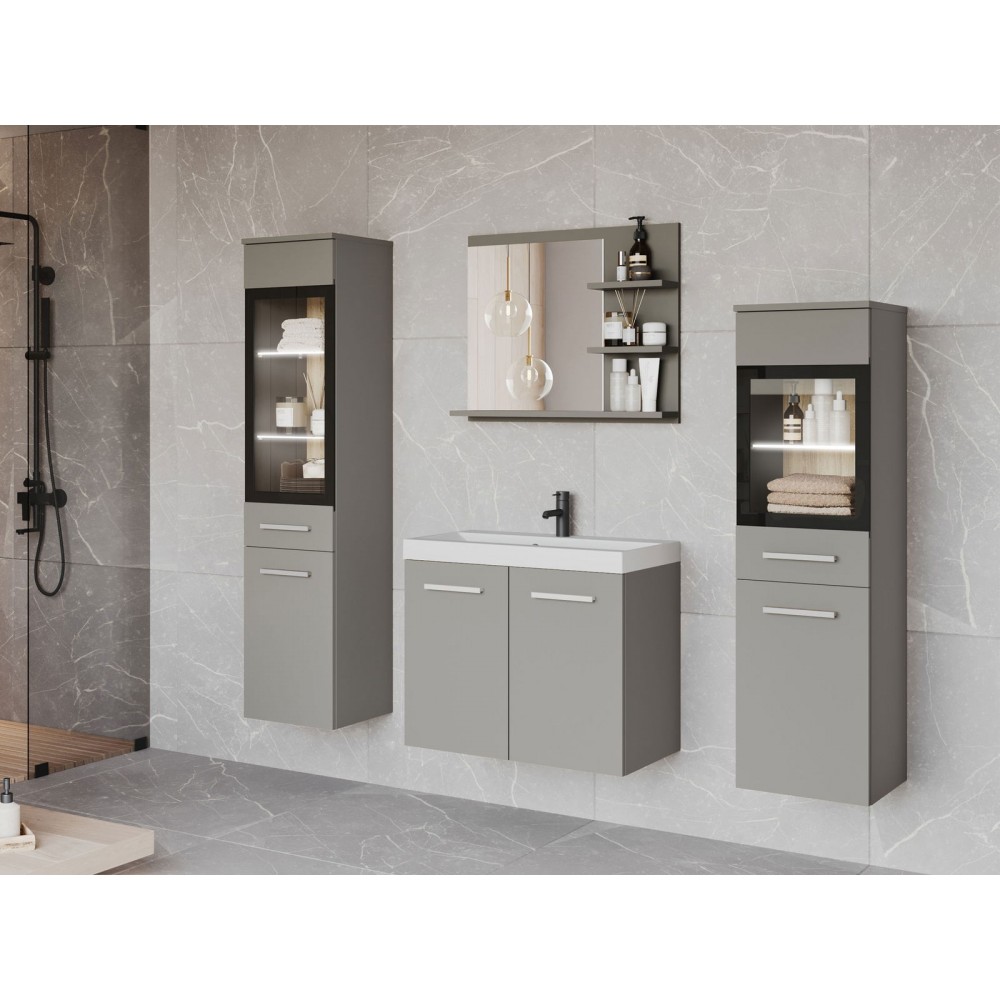 Σετ μπάνιου Madrit I-Γκρι Ματ