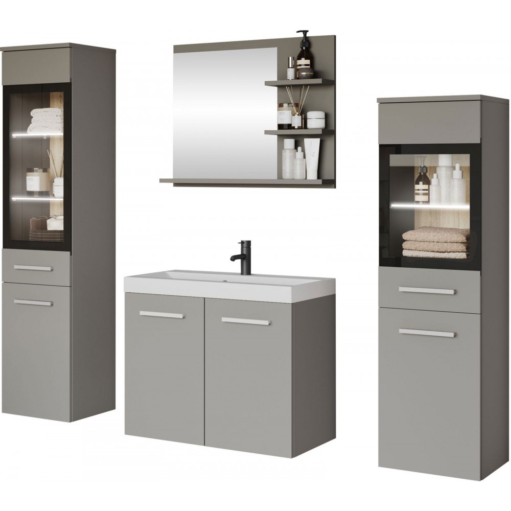 Σετ μπάνιου Madrit I-Γκρι Ματ