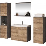 Σετ μπάνιου Malo-Ανθρακί - Φυσικό