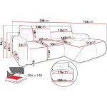 Γωνιακός καναπές Sandy-Μπεζ