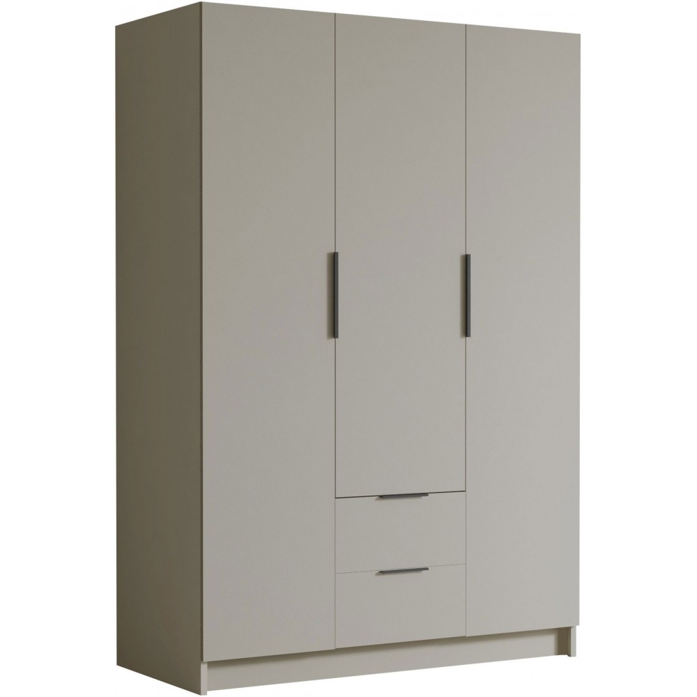 Ντουλάπα Calwi τρίφυλλη-Cashmere-Χωρίς καθρέπτη