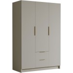 Ντουλάπα Calwi τρίφυλλη-Cashmere - Χρυσό-Χωρίς καθρέπτη