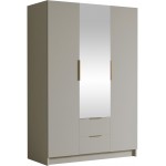 Ντουλάπα CalwiI τρίφυλλη-Cashmere - Χρυσό-Με καθρέπτη