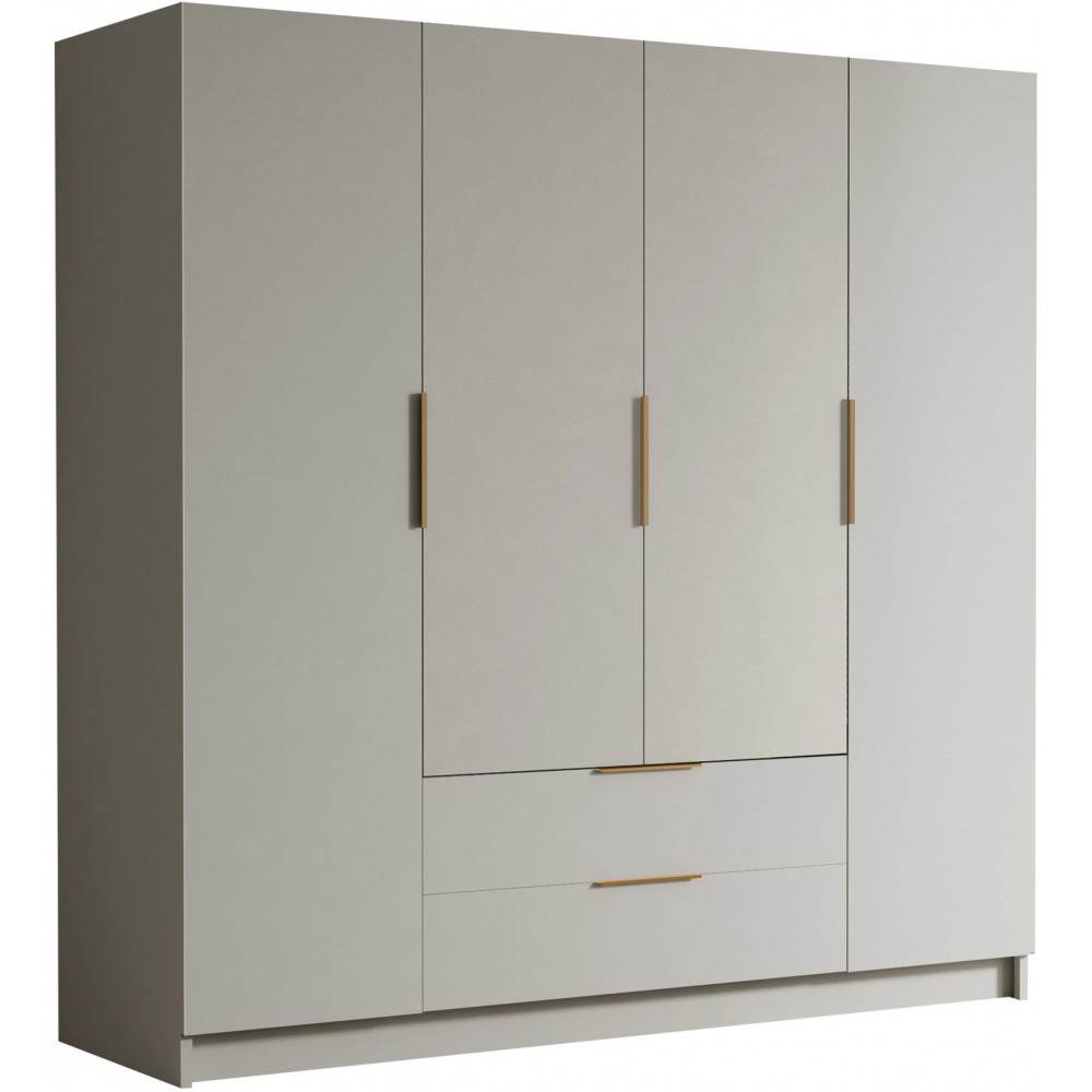 Ντουλάπα Sofia τετράφυλλη-Cashmere - Χρυσό