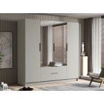 Ντουλάπα Sofia II τετράφυλλη-Cashmere - Μαύρο