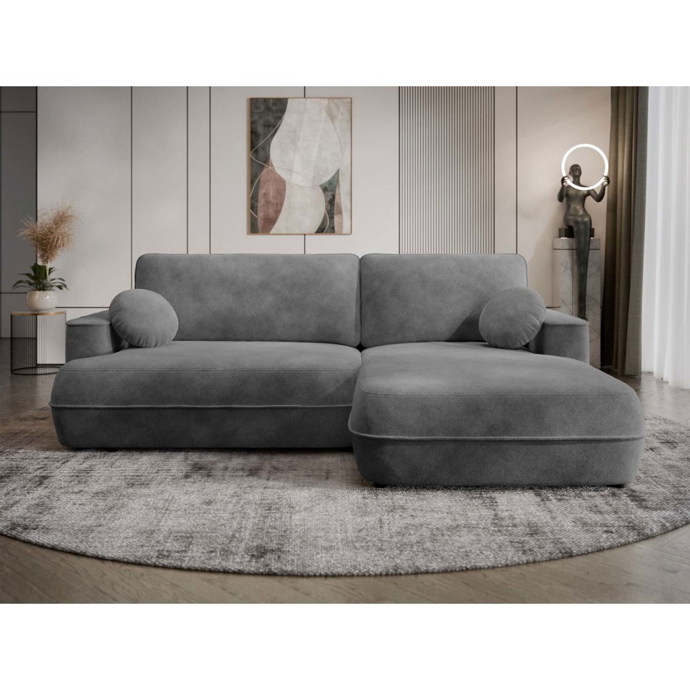 Γωνιακός Καναπές Fuego-Δεξιά-Ανθρακί