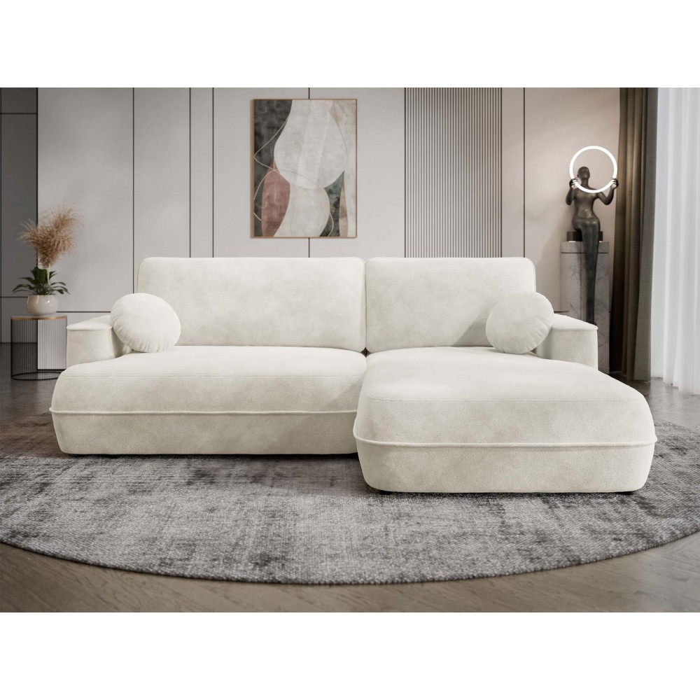 Γωνιακός Καναπές Fuego-Δεξιά-Λευκό