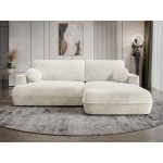 Γωνιακός Καναπές Fuego-Δεξιά-Λευκό