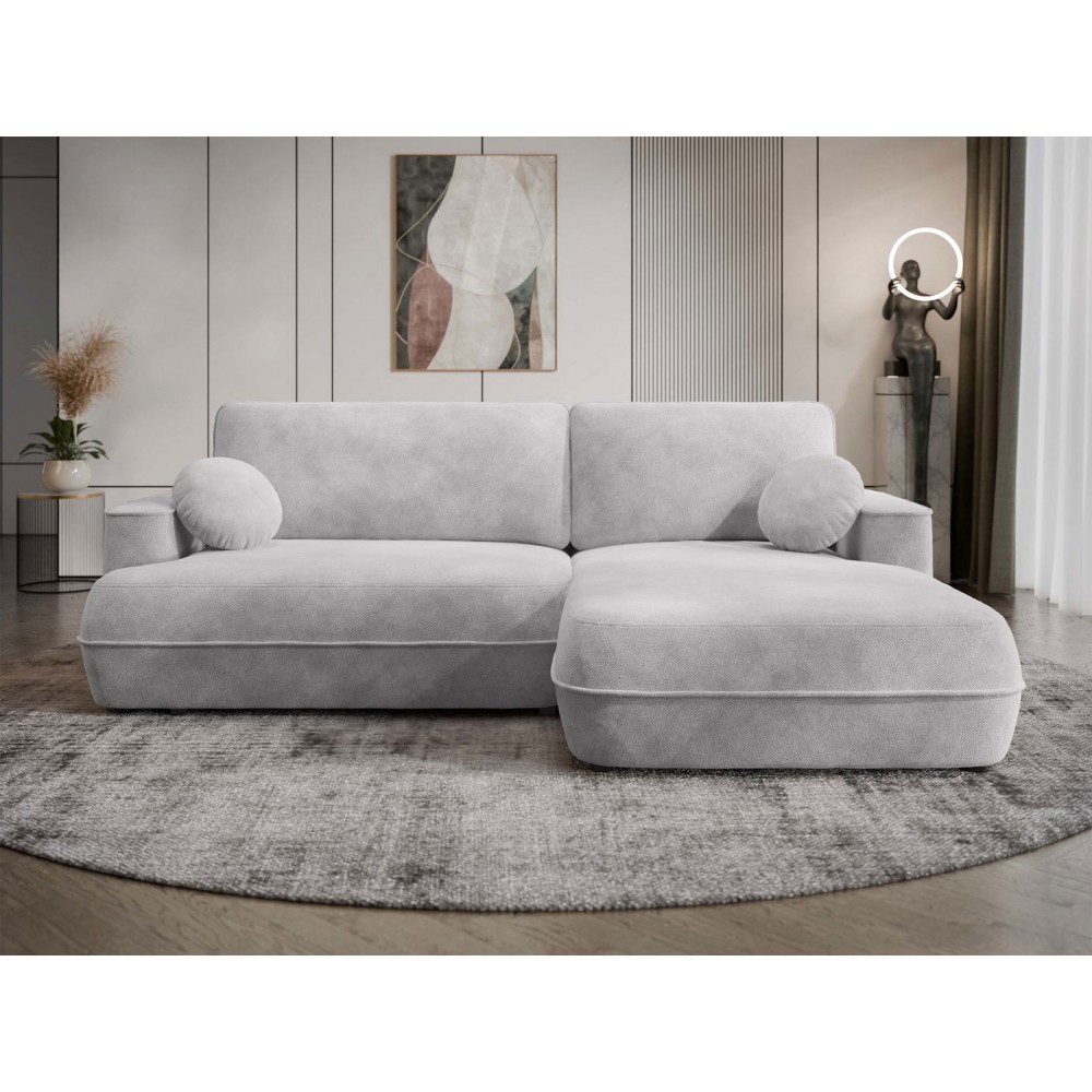 Γωνιακός Καναπές Fuego-Δεξιά-Γκρι Ανοιχτό