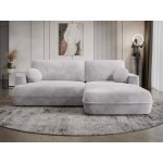 Γωνιακός Καναπές Fuego-Δεξιά-Γκρι Ανοιχτό