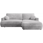Γωνιακός Καναπές Fuego-Δεξιά-Γκρι Ανοιχτό