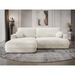 Γωνιακός Καναπές Fuego-Αριστερή-Λευκό