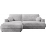 Γωνιακός Καναπές Fuego-Αριστερή-Γκρι Ανοιχτό