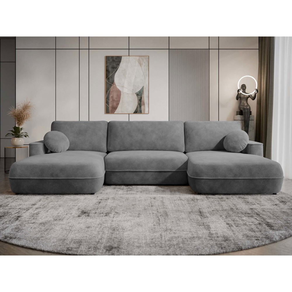 Γωνιακός Καναπές Fuego U-Ανθρακί