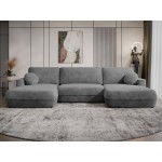 Γωνιακός Καναπές Fuego U-Ανθρακί