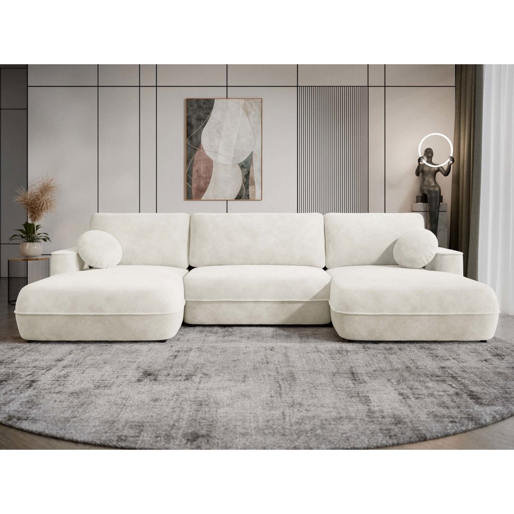 Γωνιακός Καναπές Fuego U-Λευκό