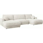 Γωνιακός Καναπές Fuego U-Λευκό