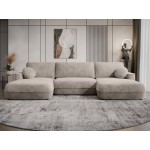 Γωνιακός Καναπές Fuego U-Μπεζ