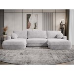 Γωνιακός Καναπές Fuego U-Γκρι Ανοιχτό