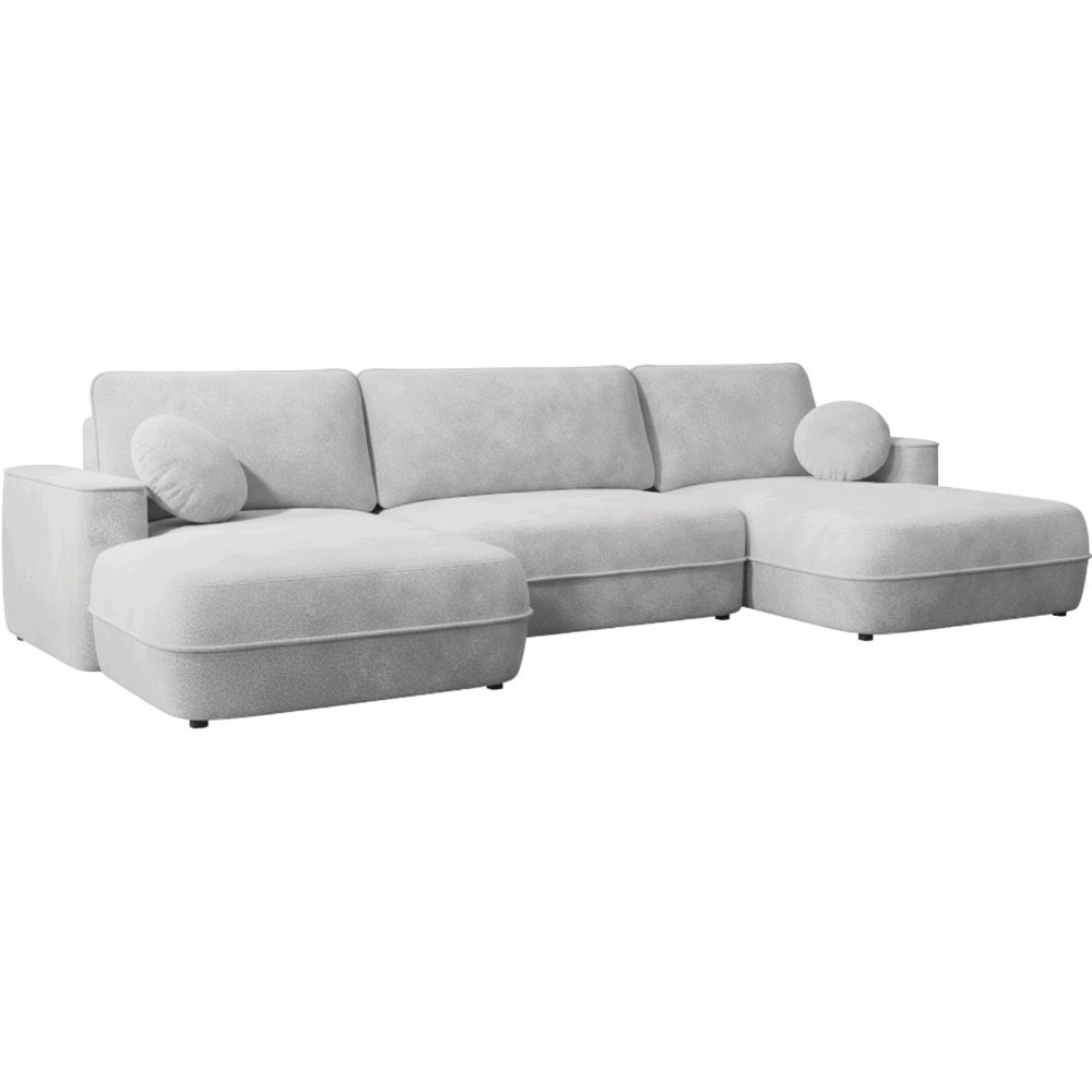 Γωνιακός Καναπές Fuego U-Γκρι Ανοιχτό