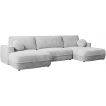 Γωνιακός Καναπές Fuego U-Γκρι Ανοιχτό