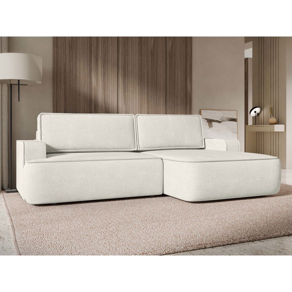 Γωνιακός καναπές Mono-Λευκό-Δεξιά