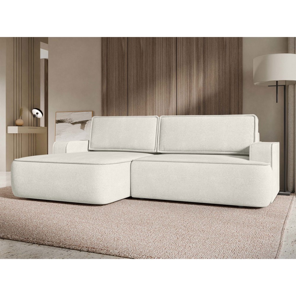 Γωνιακός καναπές Mono-Λευκό-Αριστερή