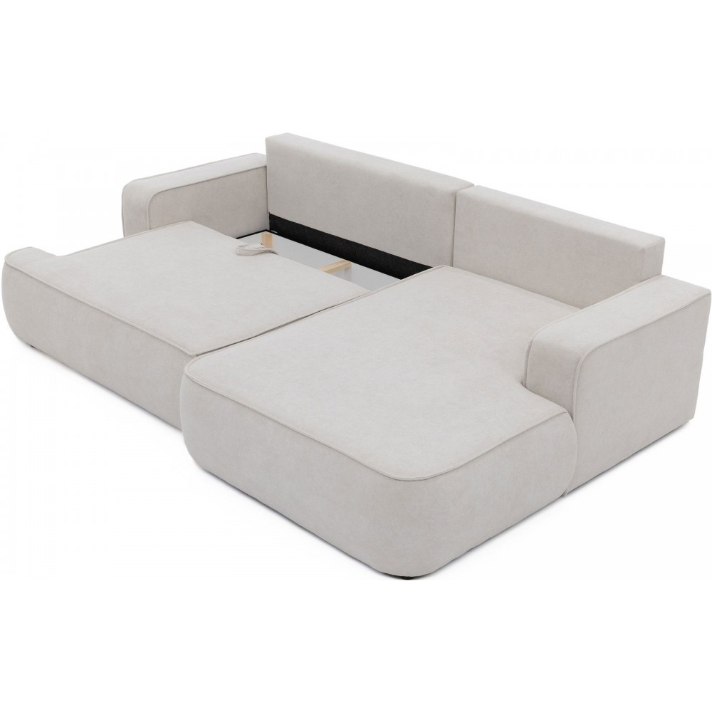 Γωνιακός καναπές Mono-Λευκό-Αριστερή